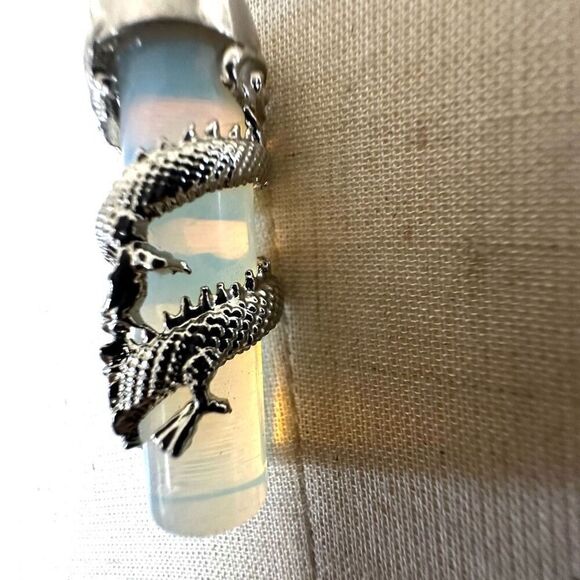 Opalite wrap around dragon pendant necklace - Picture 7 of 11